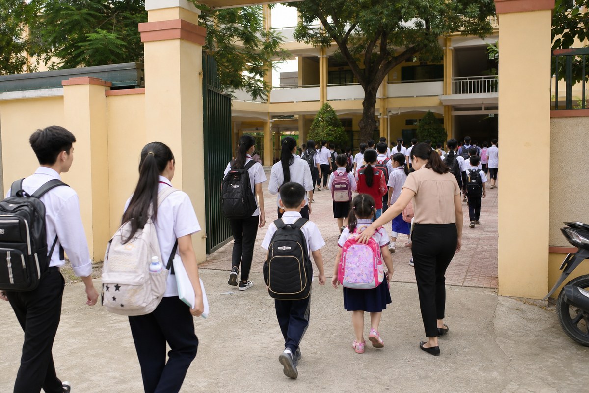 베트남 공립학교, 1·9·12학년은 8월 22일부터 등교해요
